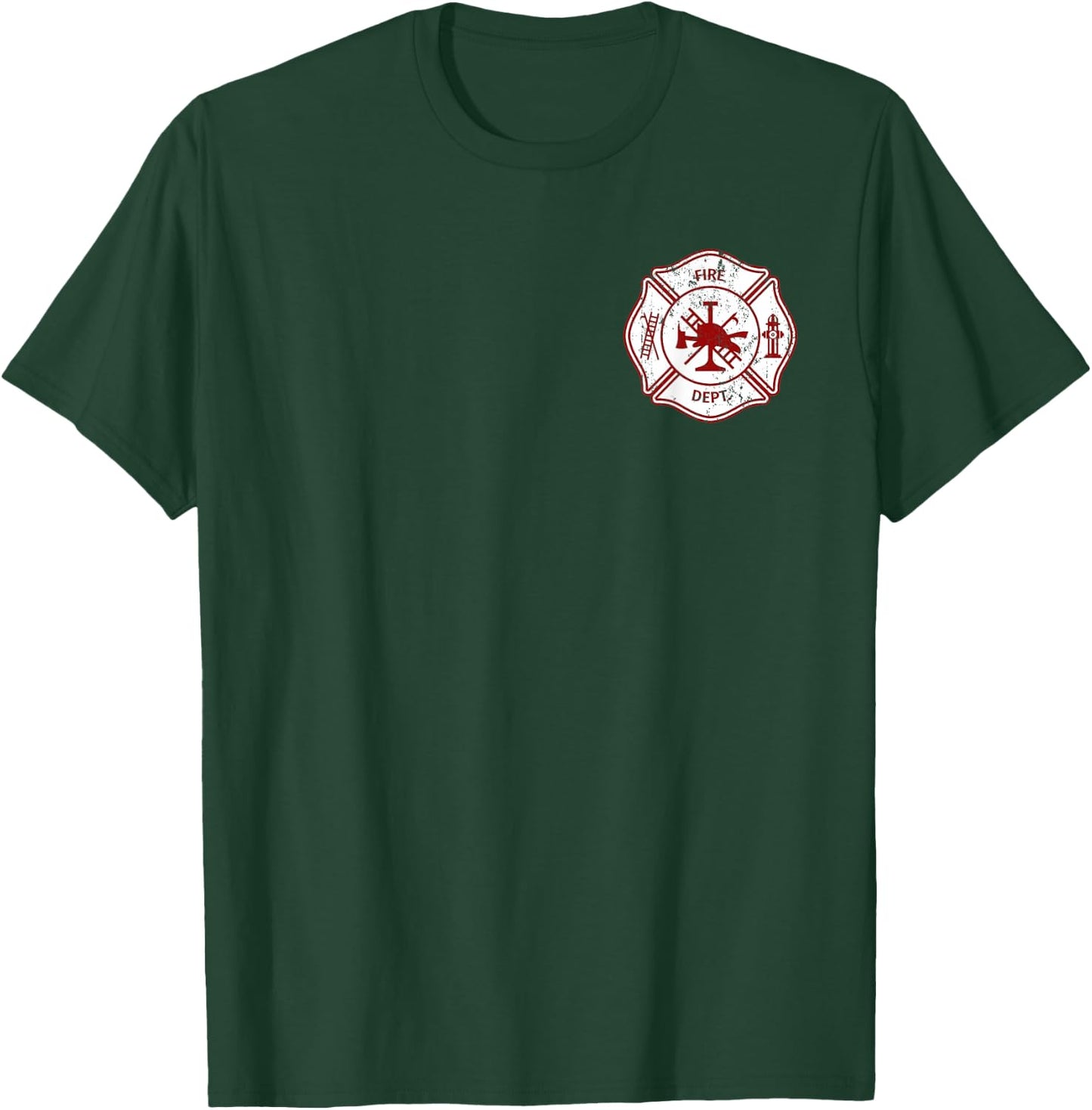 Proud Firefighter Fireman Fire Rescuer Firefighters T-Shirt - T-Shirt | Forest