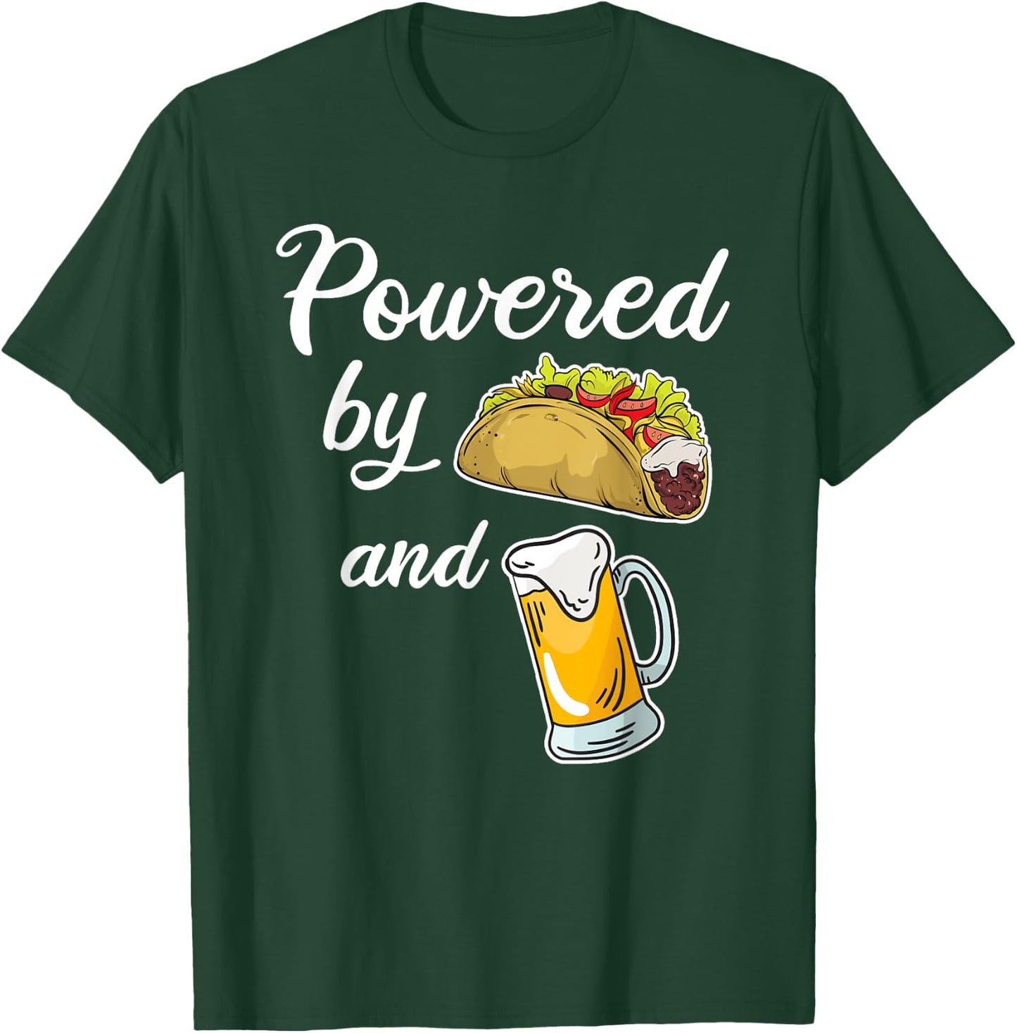 Taco Beer Shirt Funny Taco & Beer Lover Joke Taco Gift T-Shirt - T-Shirt | Forest