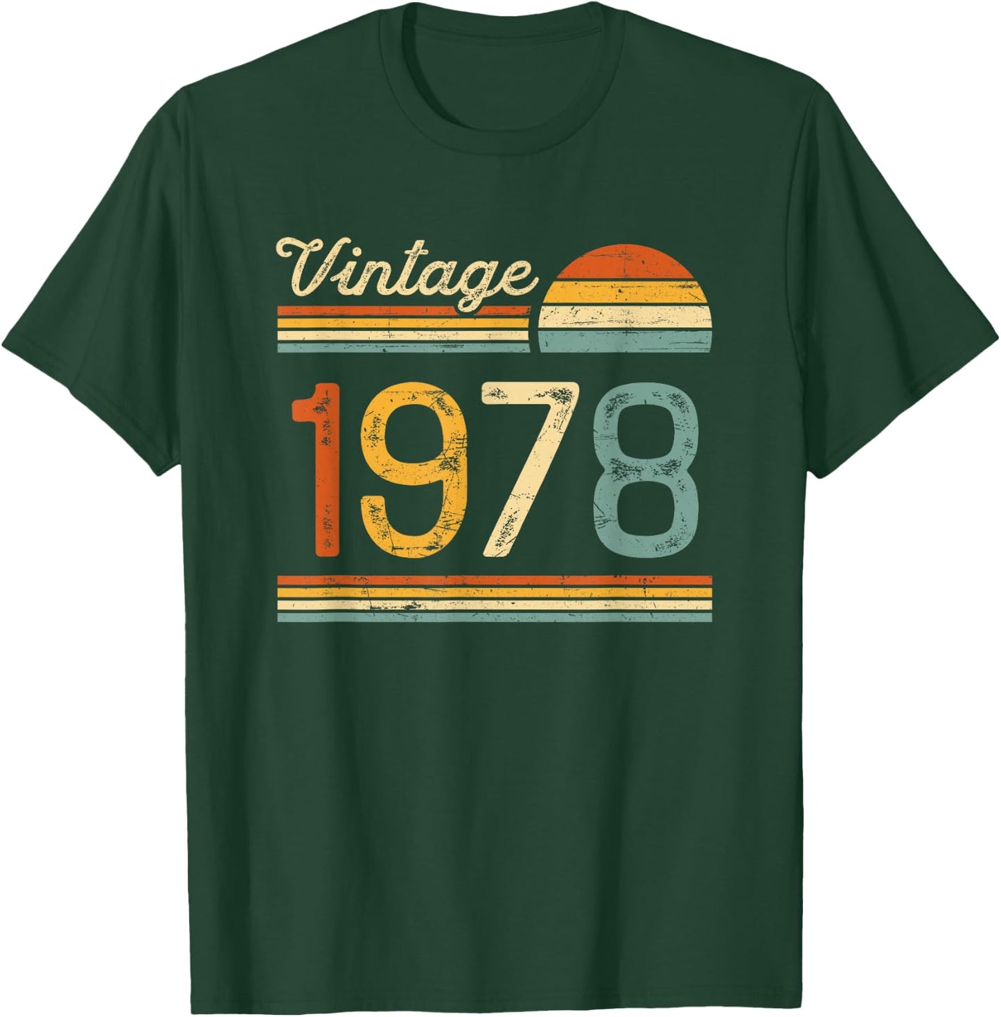 Vintage Born in 1978 - 48th Birthday 48 years old Men Women T-Shirt - T-Shirt | Forest