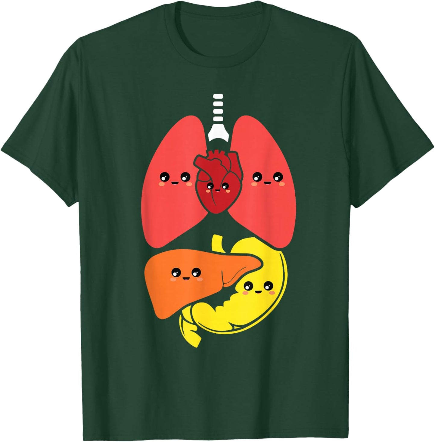 Anatomy Anatomical Body Systems Nurse T-Shirt - T-Shirt | Forest