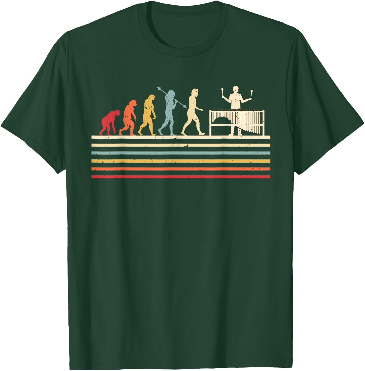 Marimba Evolution Marimba Player Marimba Lover T-Shirt - T-Shirt | Forest