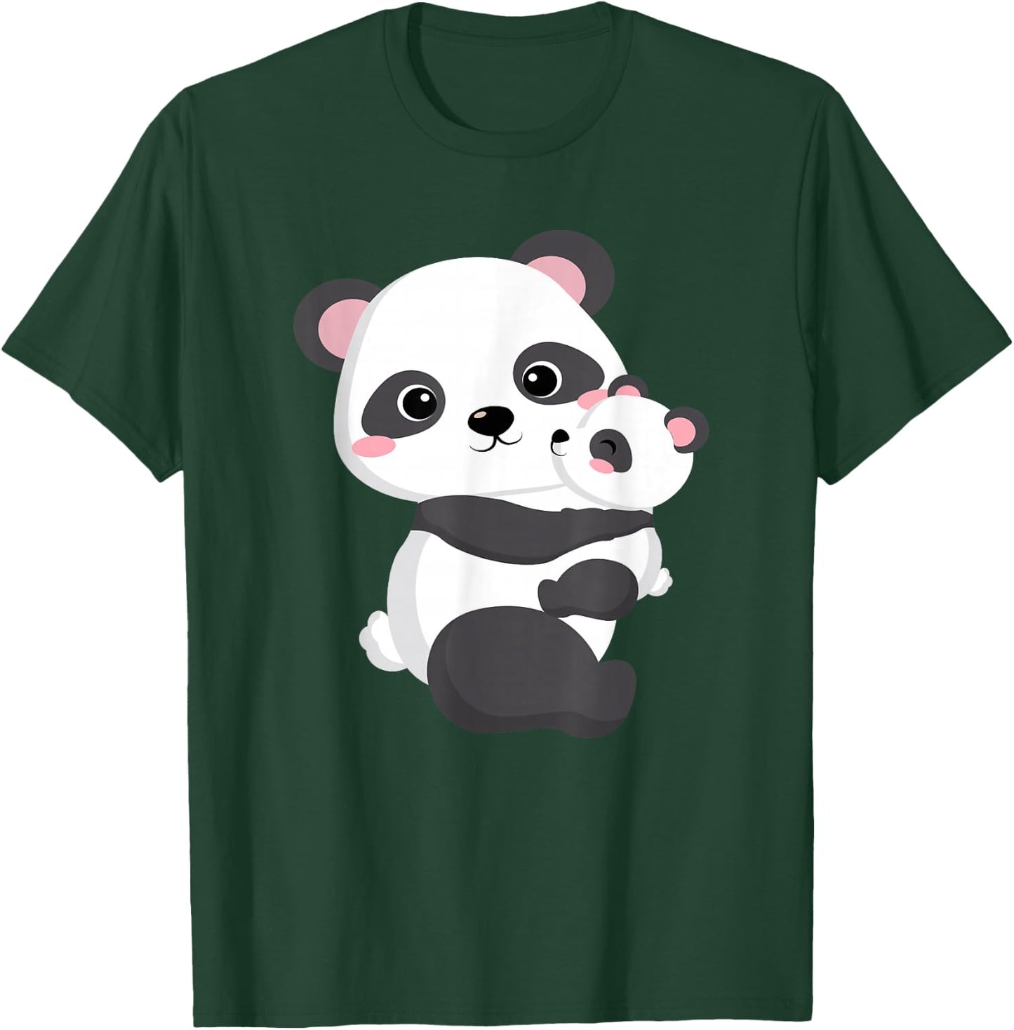 Mommy Panda with Baby, Mum Panda with Baby, Baby Shower T-Shirt - T-Shirt | Forest