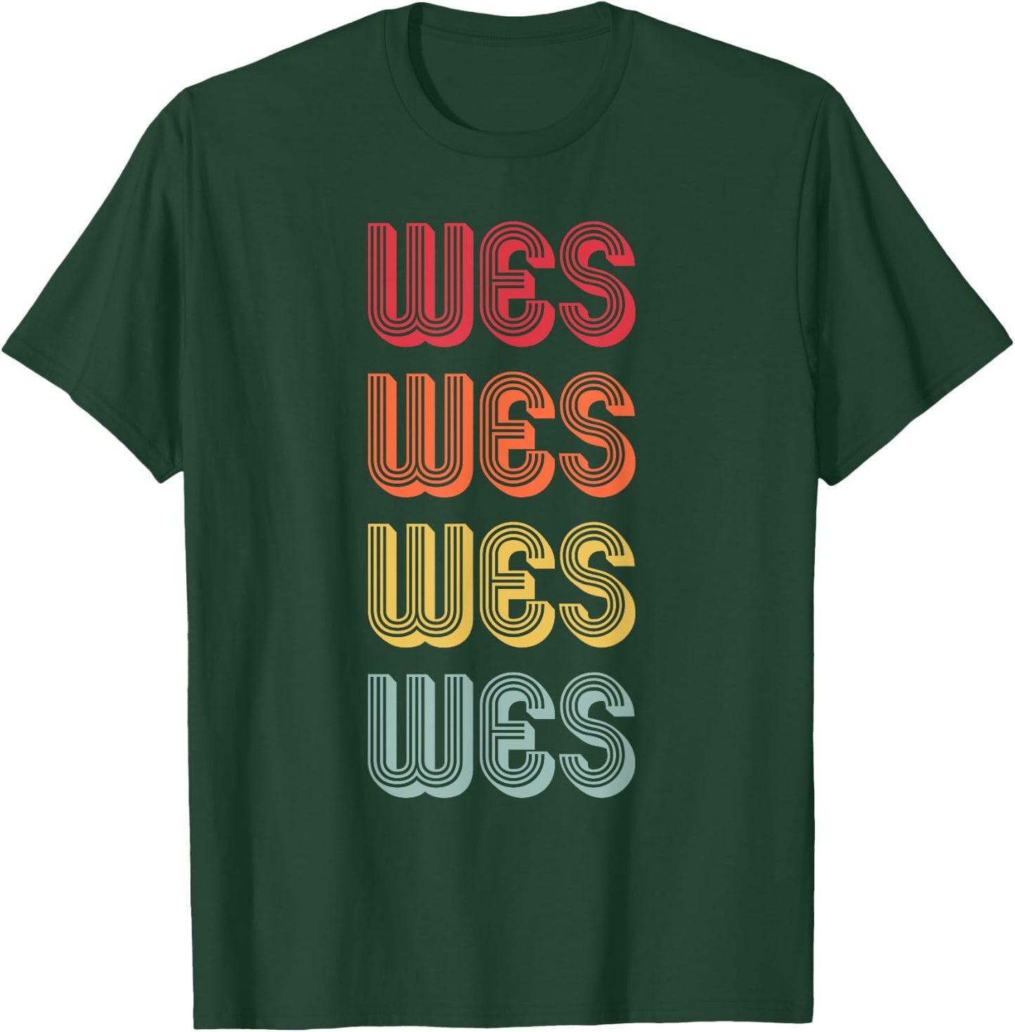 WES Gift Name Personalized Funny Retro Vintage Birthday T-Shirt - T-Shirt | Forest