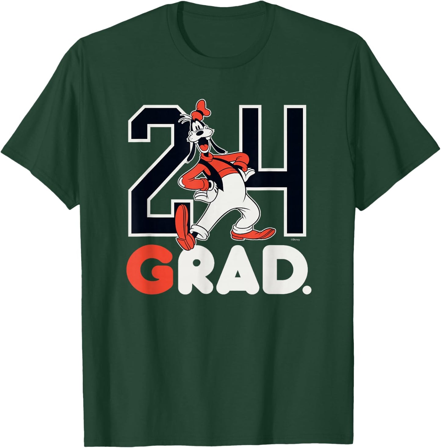 Disney Goofy Wheel Grade Class of '24 Graduation 2024 T-Shirt - T-Shirt | Forest
