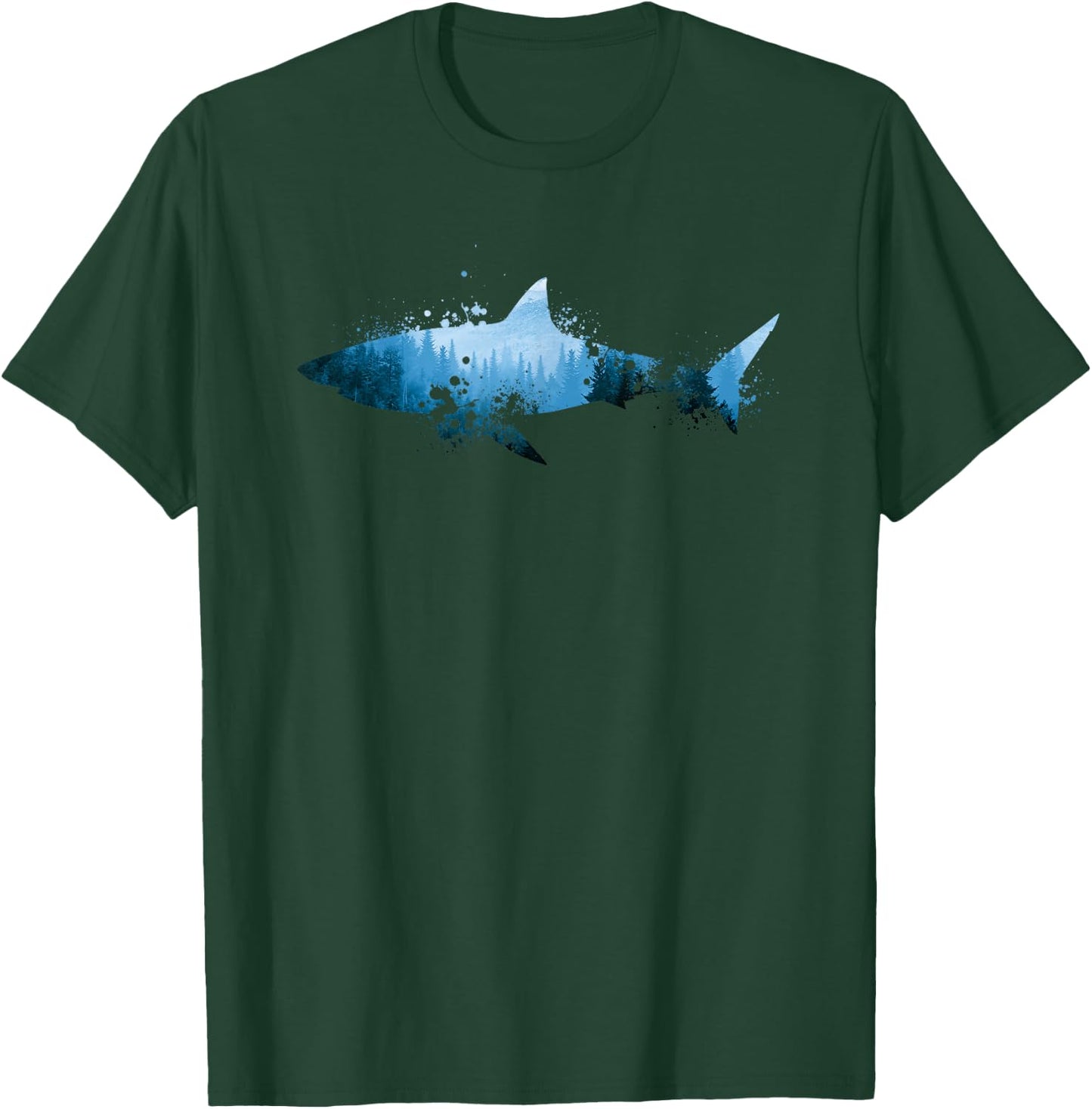 Men Women Boy Girl | Sharks Apparel Gifts Vintage Shark Silhouette | Hammerhead Shark Tiger Shark , Black, Small T-Shirt - T-Shirt | Forest