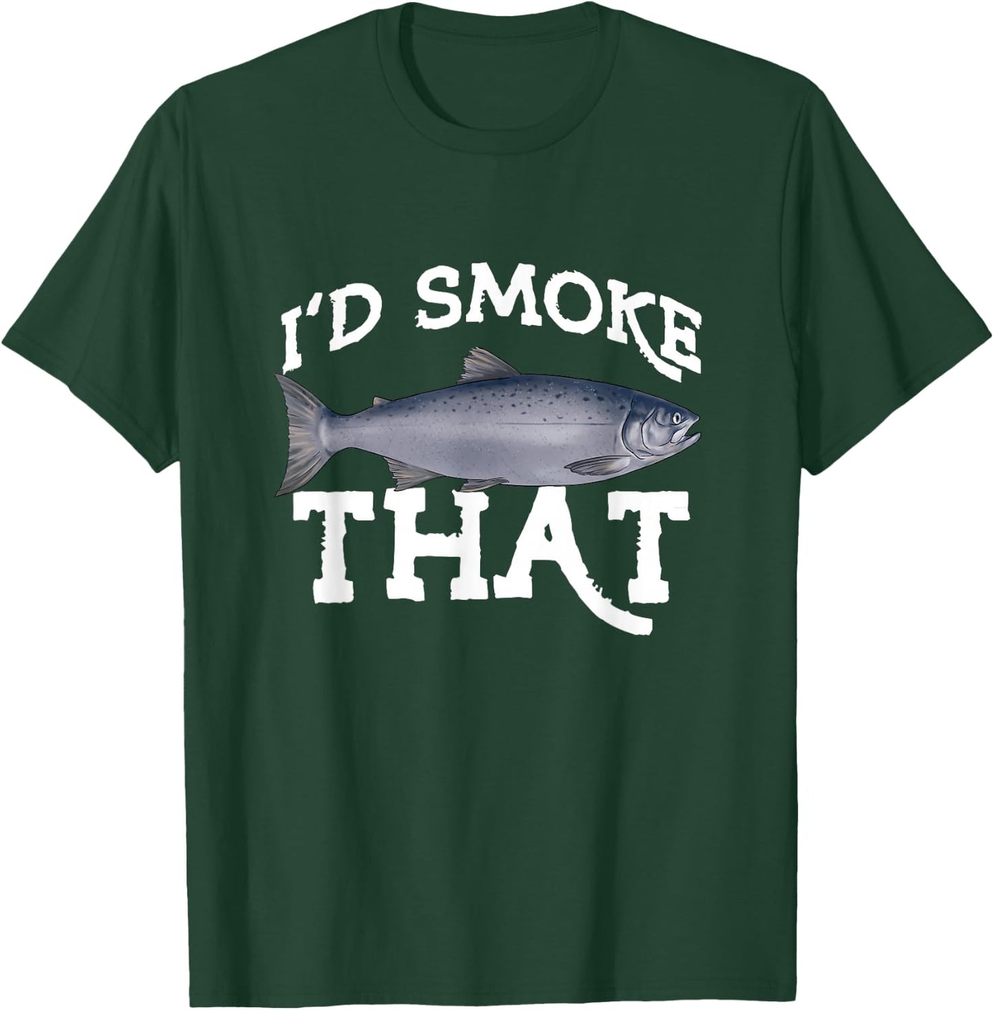 Funny COHO Salmon Fishing Saltwater Freshwater Angler Gift T-Shirt - T-Shirt | Forest