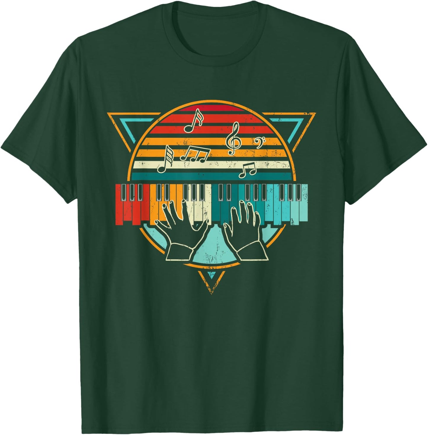 Retro Piano Keyboard T-Shirt - T-Shirt | Forest