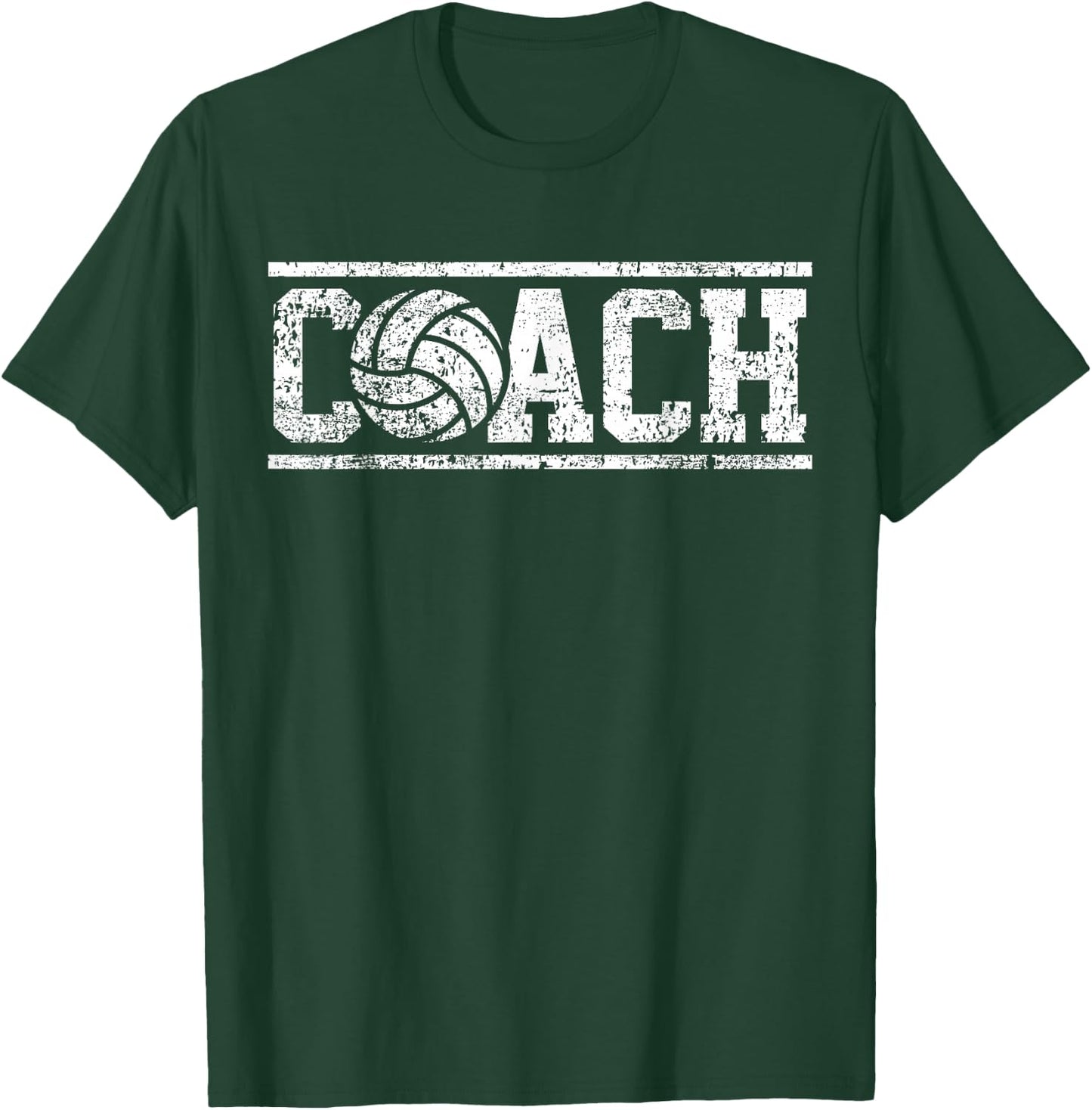Coach Volleyball Team College Volleyball T-Shirt - T-Shirt | Forest