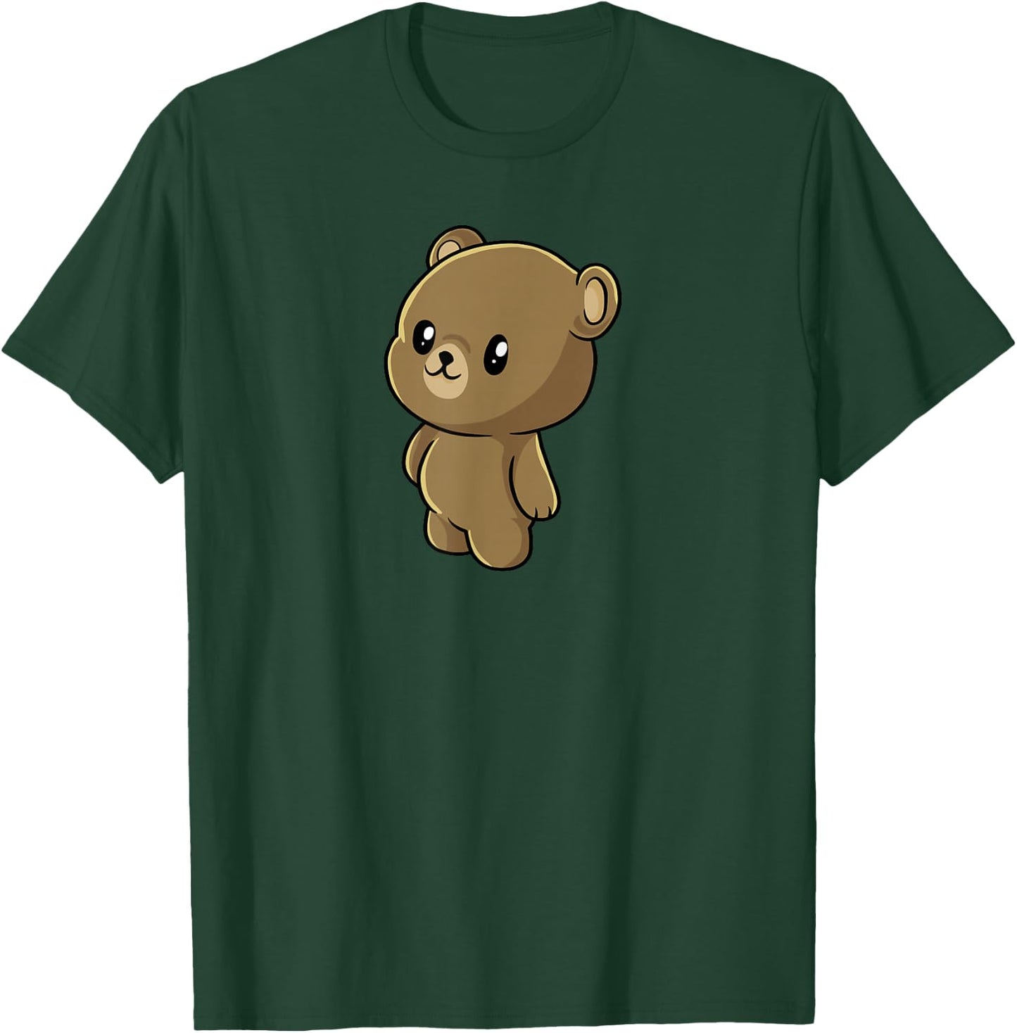 Kawaii Brown Bear Gift - Anime Grizzly Bear T-Shirt - T-Shirt | Forest