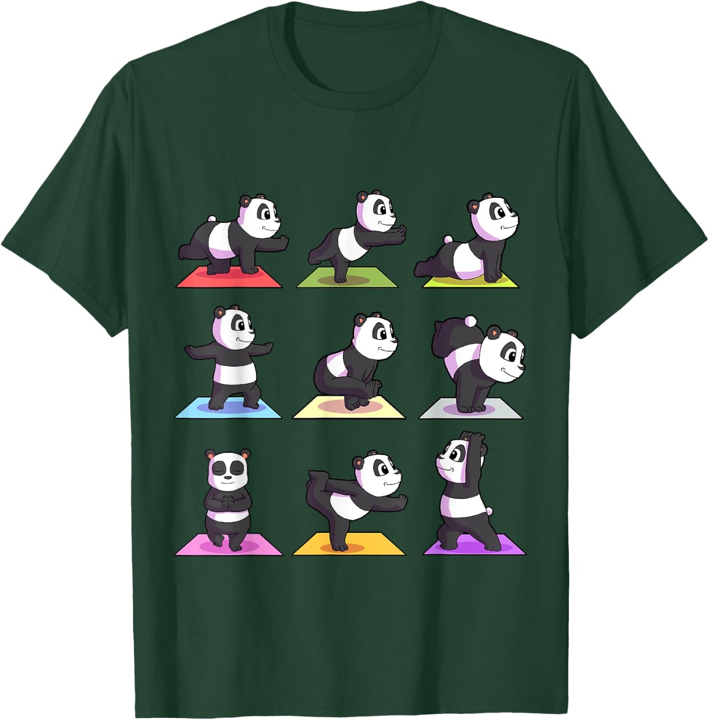 Panda Yoga Shirt Women Panda Lover Gift Girls Meditation T-Shirt - T-Shirt | Forest