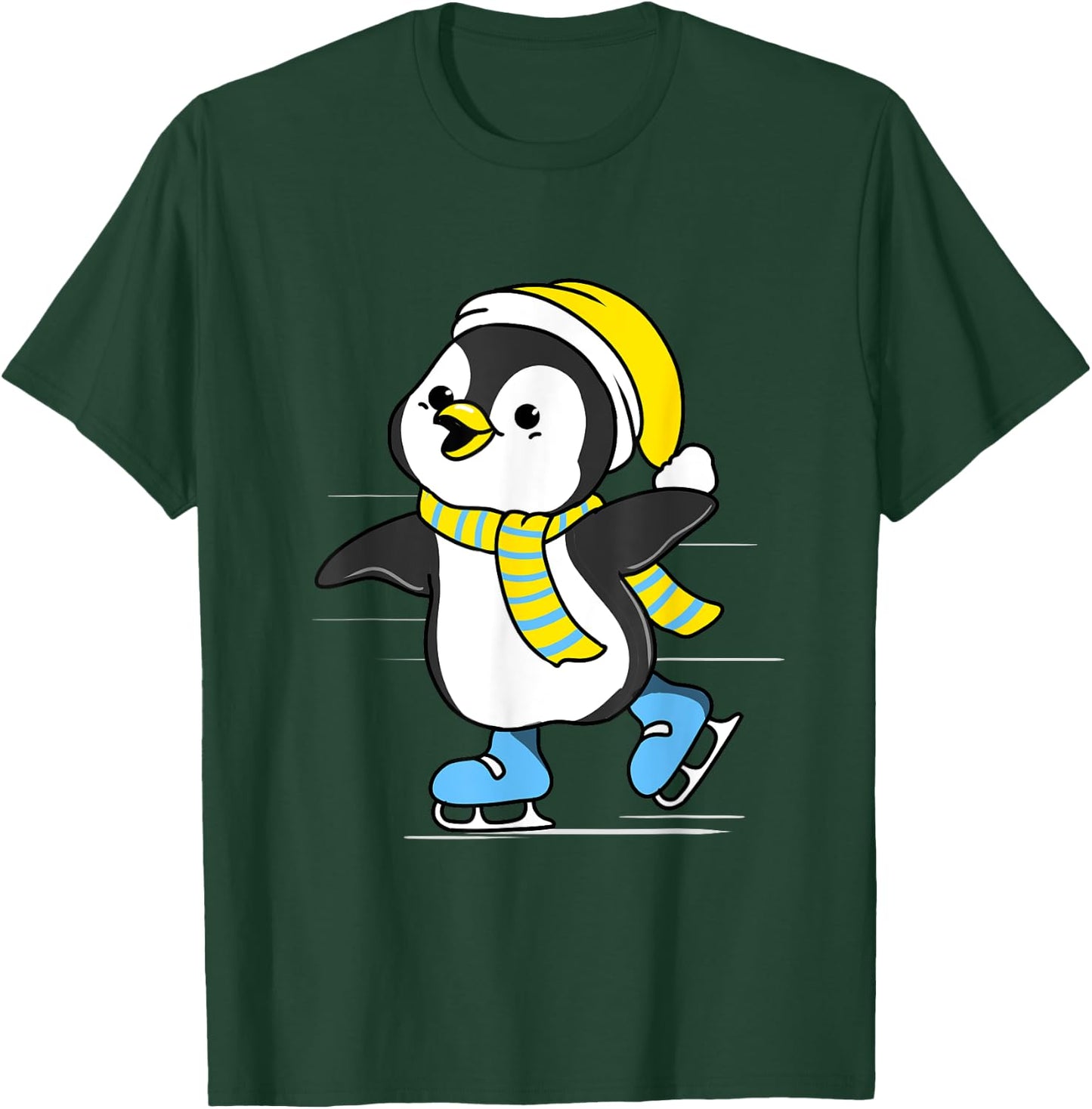 Penguin Ice Skating T-Shirt - T-Shirt | Forest