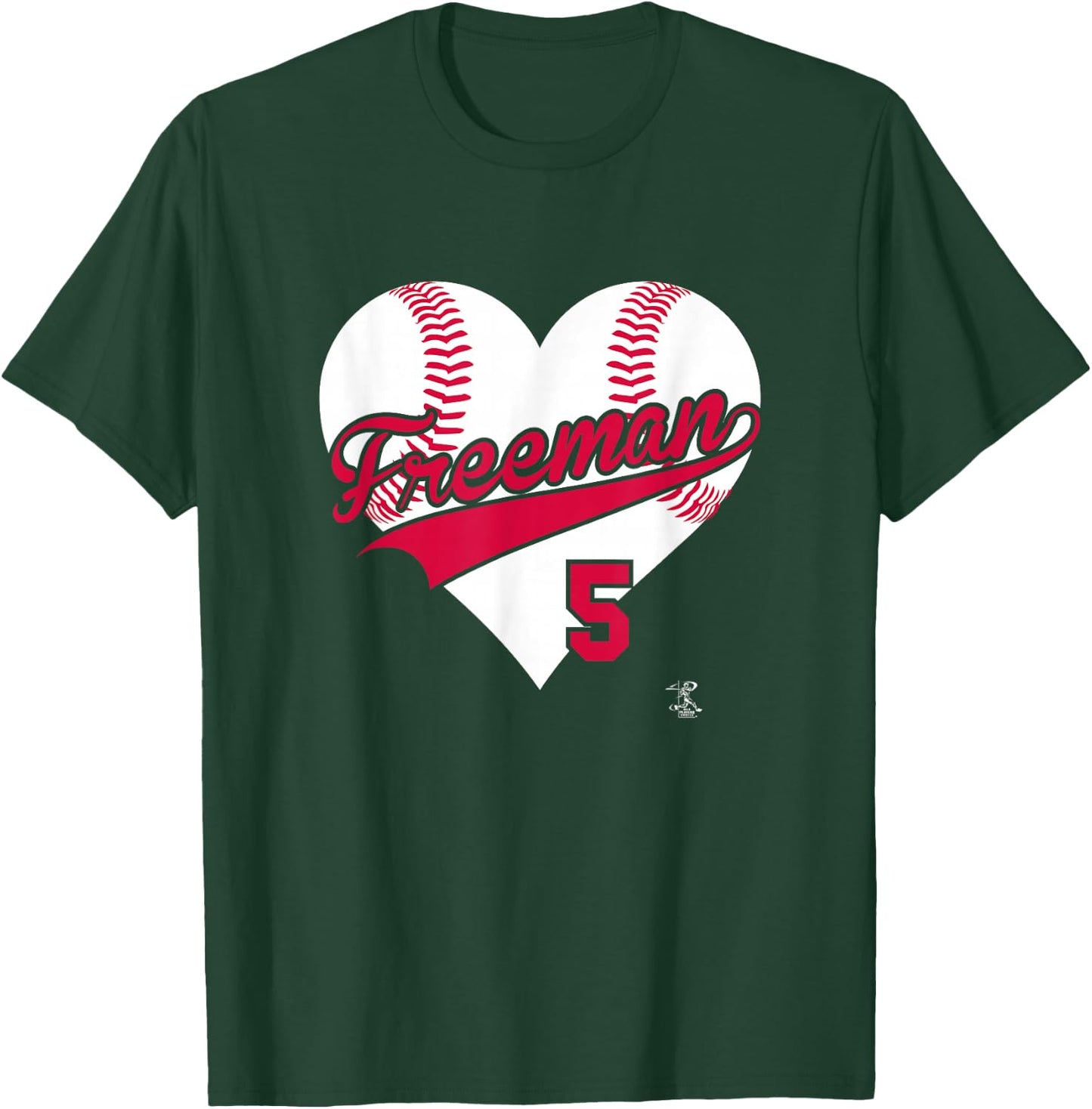 Freddie Freeman Baseball Heart Gameday T-Shirt - T-Shirt | Forest