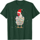 Chicken Christmas Chicken Santa Hat Lights T-Shirt - T-Shirt | Forest