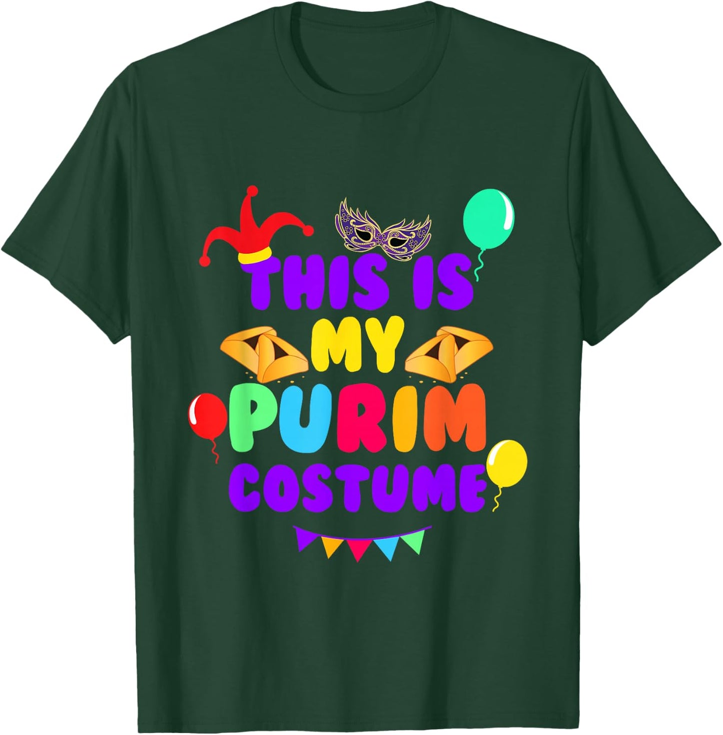 This Is My Purim Costume Jewish Happy Purim Mishloach Manot T-Shirt - T-Shirt | Forest