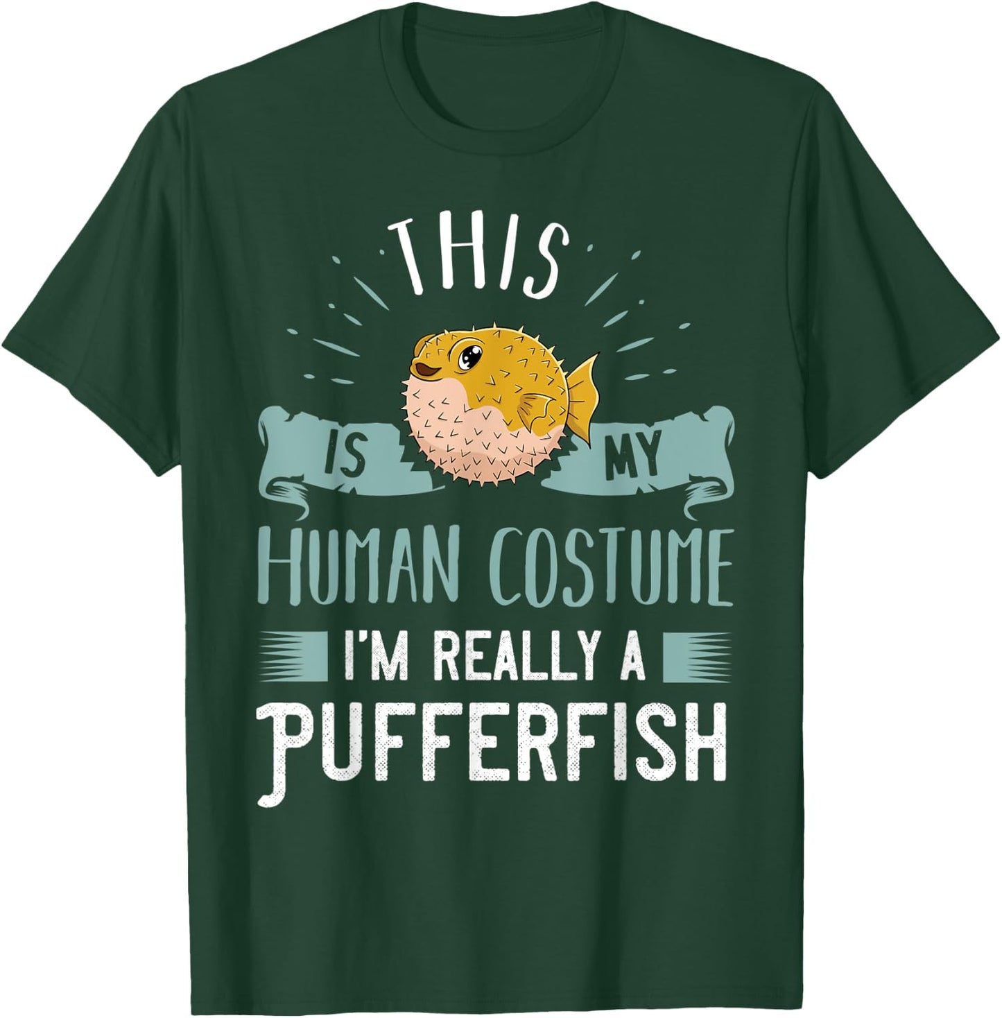 Pufferfish Blowfish Balloonfish Puffer Fish T-Shirt - T-Shirt | Forest