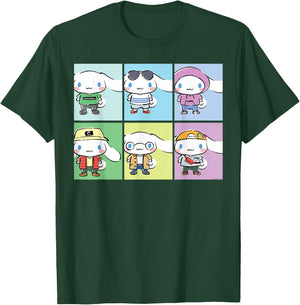 Cinnamoroll Collection Streetwear Squares T-Shirt - T-Shirt | Forest