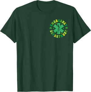 Emergency Department St Paddy's Day Outfits Adults Black Short Sleeve Small Regular Themed T-Shirt - T-Shirt | Forest