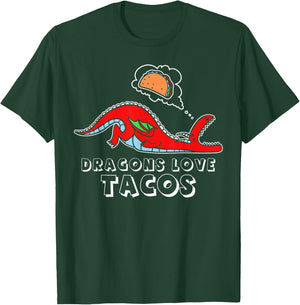 Dragons Love Tacos design, Dragon design, Taco design T-Shirt - T-Shirt | Forest