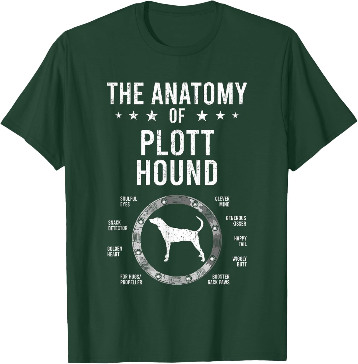 Anatomy of Plott Hound Dog Lover T-Shirt - T-Shirt | Forest