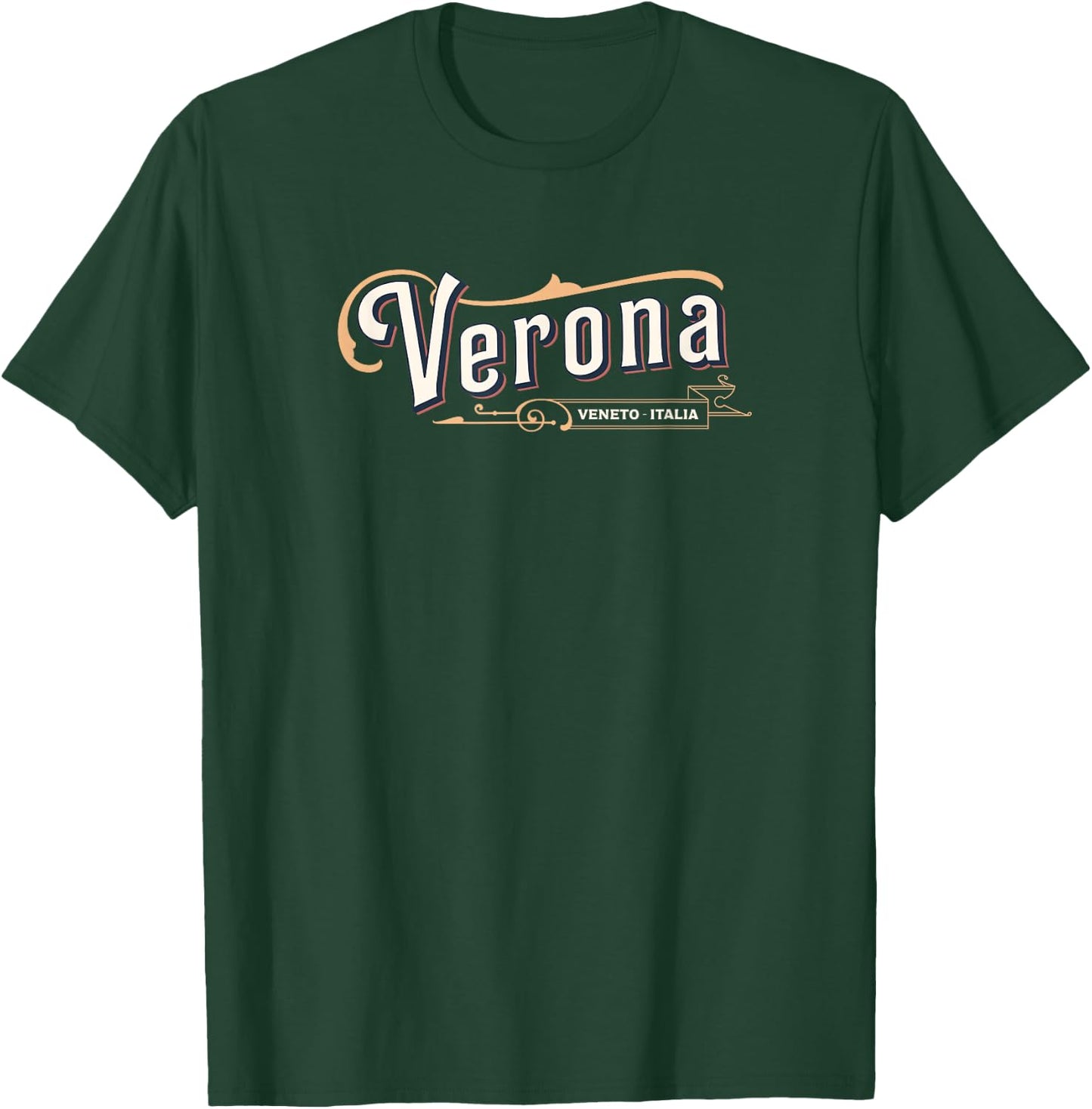 Verona Italy Veneto Region Retro Style T-Shirt - T-Shirt | Forest