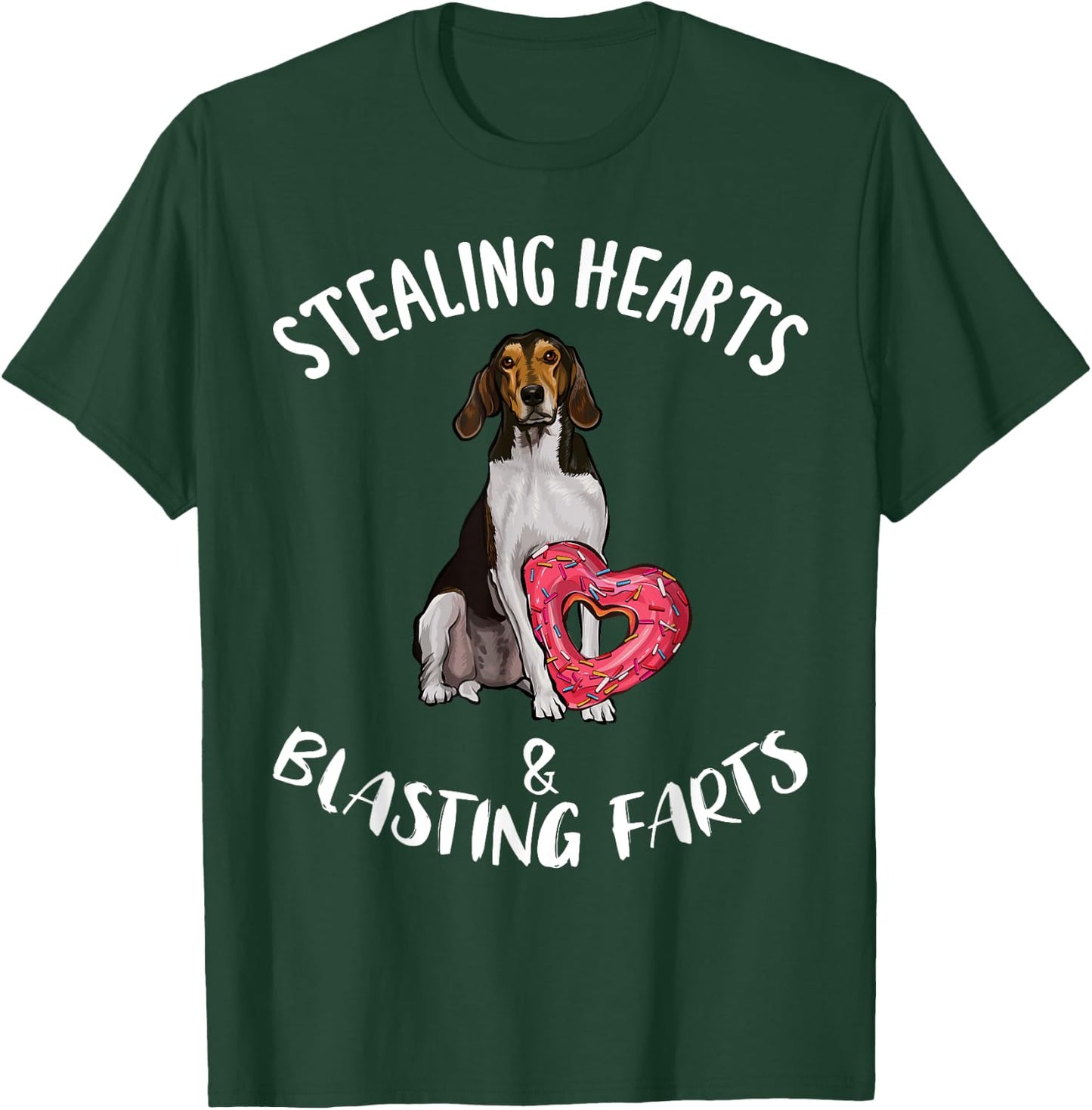 Stealing Hearts Blasting Farts Treeing Walker Coonhound Dog T-Shirt - T-Shirt | Forest