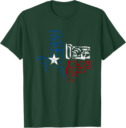Patriotic US South Austin Guns Texas T-Shirt - T-Shirt | Forest