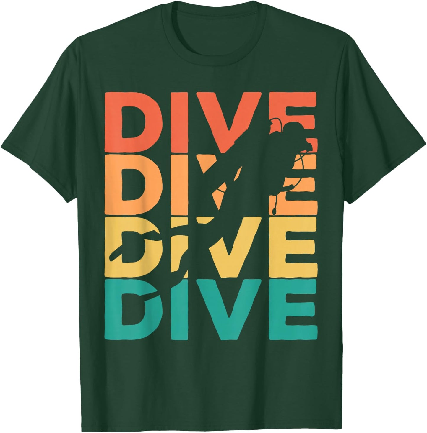 Retro Vintage Diving Gift Scuba Divers T-Shirt - T-Shirt | Forest