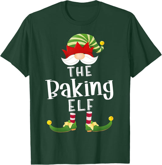 Baking Elf Group Christmas Funny Pajama Party T-Shirt - T-Shirt | Forest