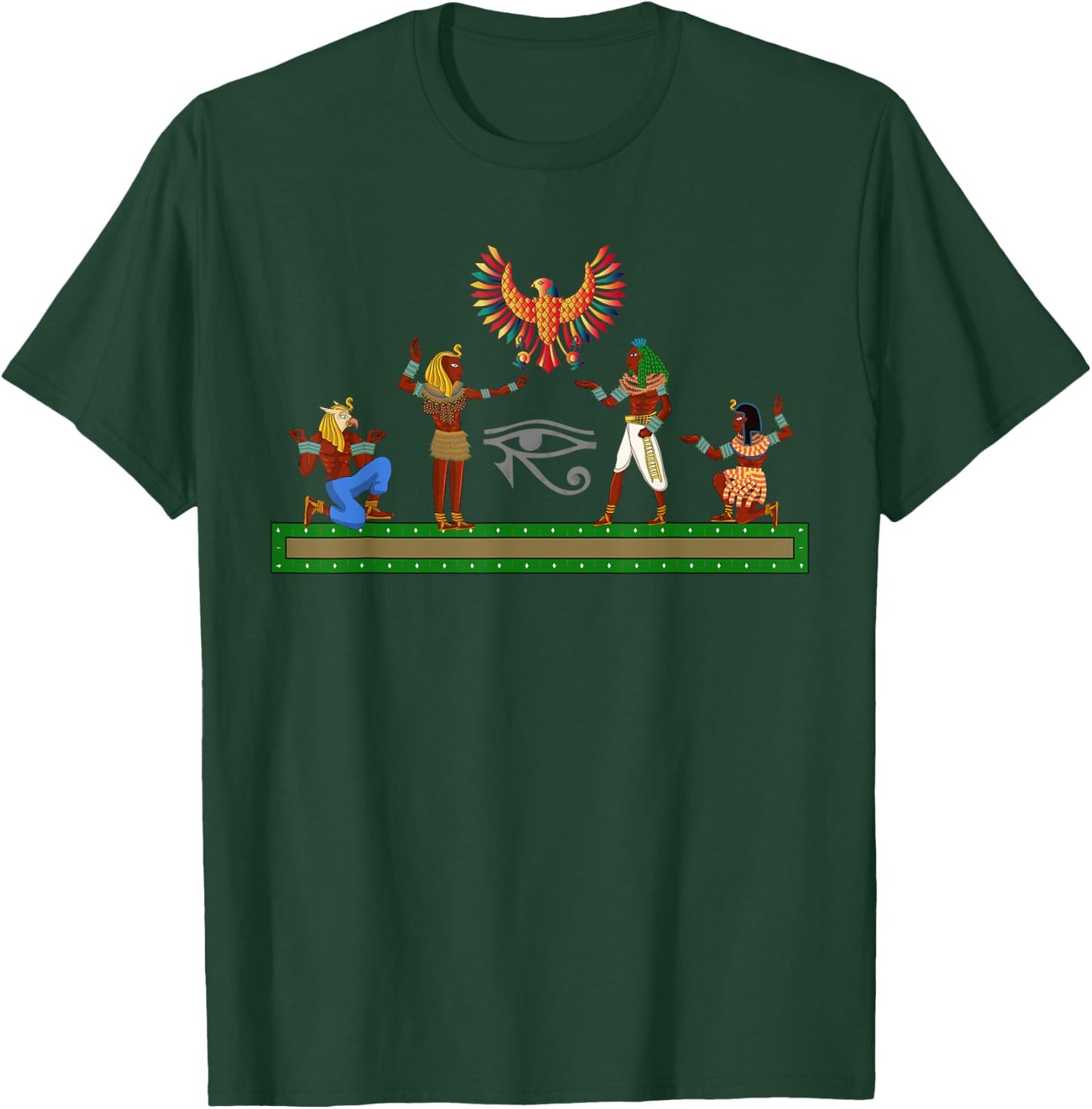 Proud Egyptian Gift Hieroglyphics Tut Ankh Pyramids Egypt T-Shirt - T-Shirt | Forest