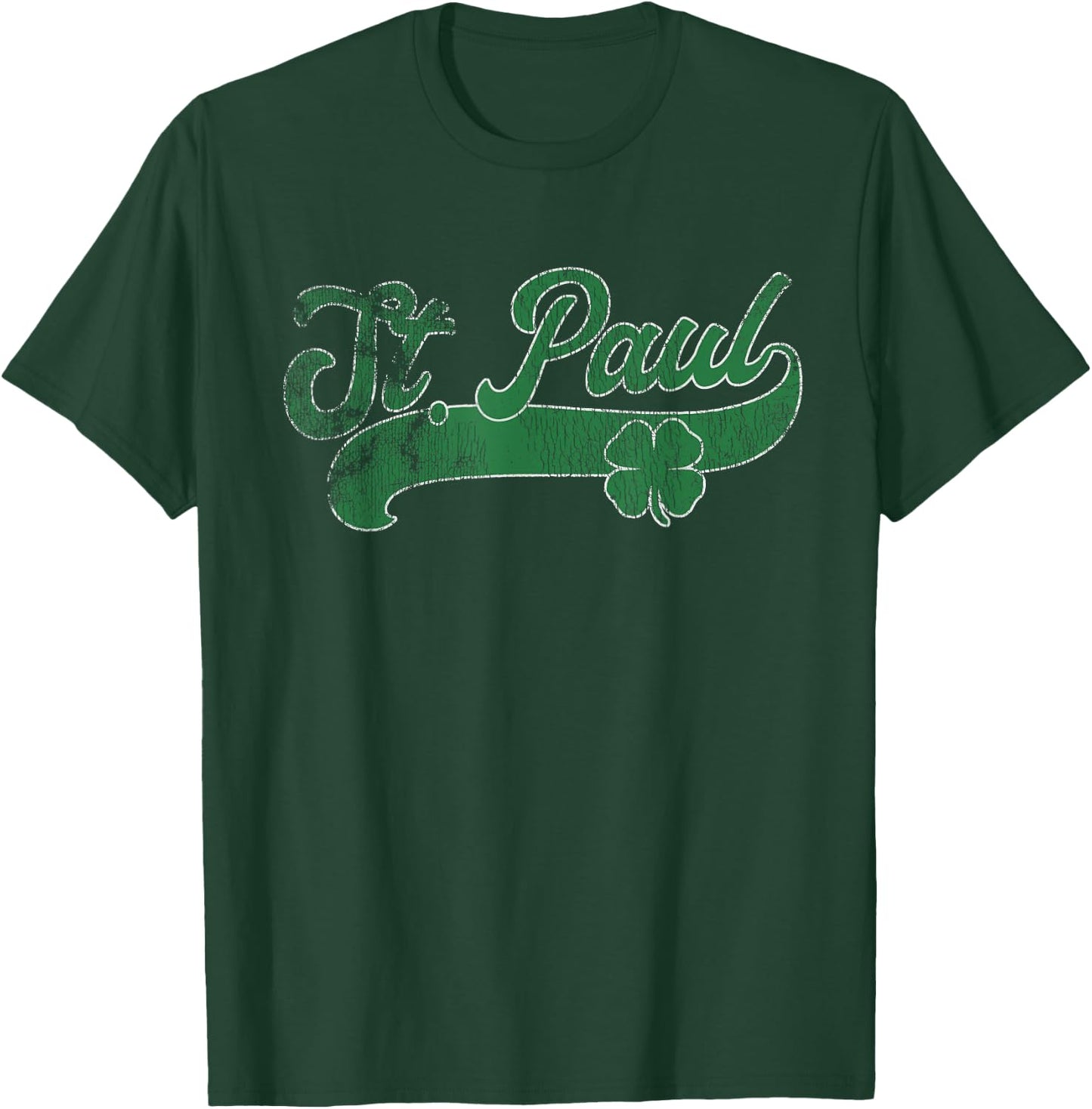 St. Paul Shamrock St. Patrick's Day Saint Paddy's Irish T-Shirt - T-Shirt | Forest