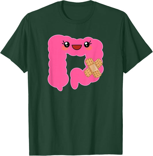 Funny Colon Crohns Disease Colitis Surgery Gift - Funny Colon - Adult - Black - Small - Short Sleeve - Cotton 60% Polyester 40% T-Shirt - T-Shirt | Forest