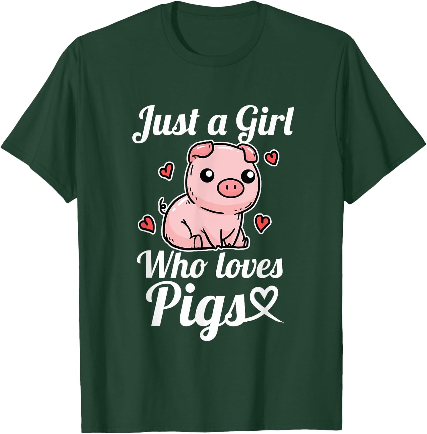 Just A Girl Who Loves Pigs Funny Pig Costume T-Shirt - T-Shirt | Forest