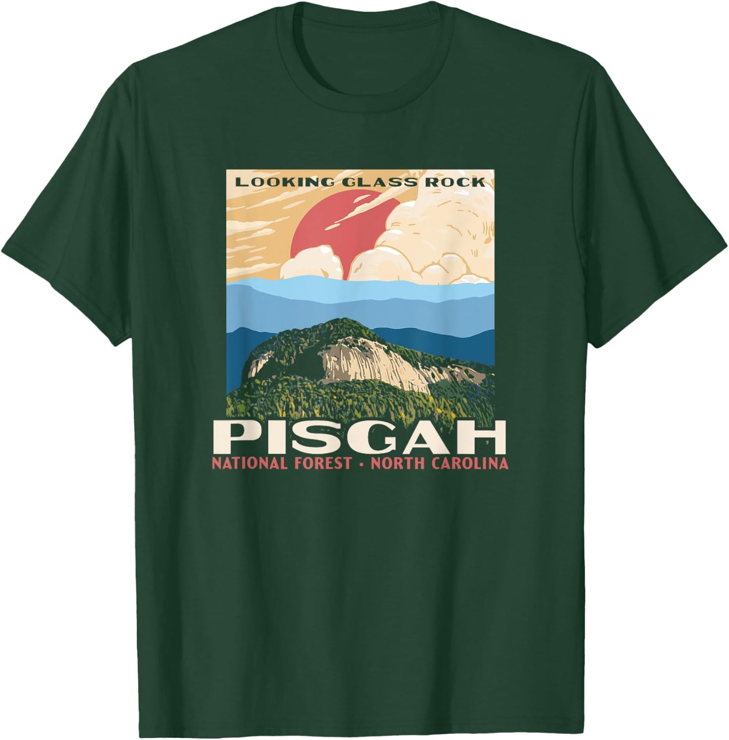 Retro Pisgah National Forest WPA Style Vintage Graphic T-Shirt - T-Shirt | Forest