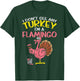 Pink Turkey Flamingo Funny Thanksgiving Animal Lover Gift T-Shirt - T-Shirt | Forest
