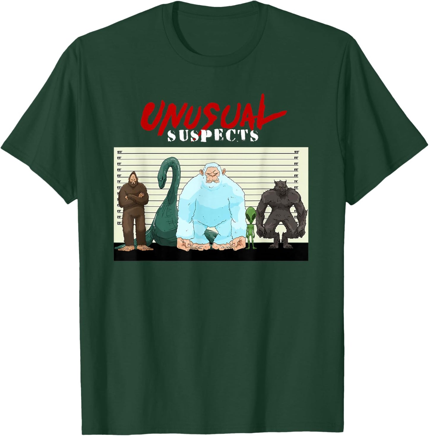 Funny Bigfoot Sasquatch Alien Lochness Monster Werewolf Gift T-Shirt - T-Shirt | Forest