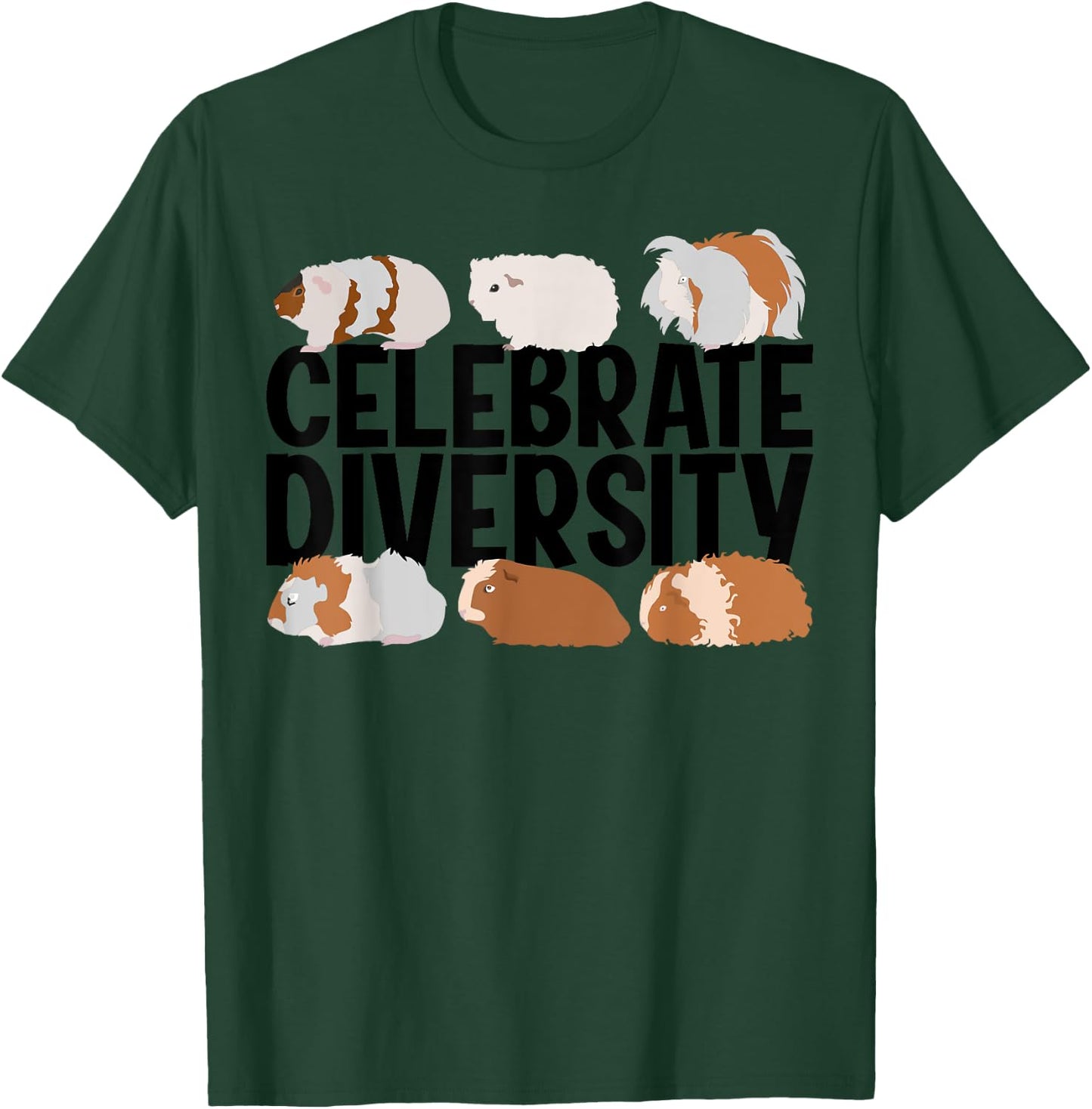 Funny Celebrate Diversity Cute Guinea Pig Gift Women T-Shirt - T-Shirt | Forest