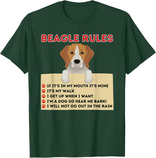 Beagle Rules For Owner - Funny Beagle Dog Lover Pet Owner Men Women Kids