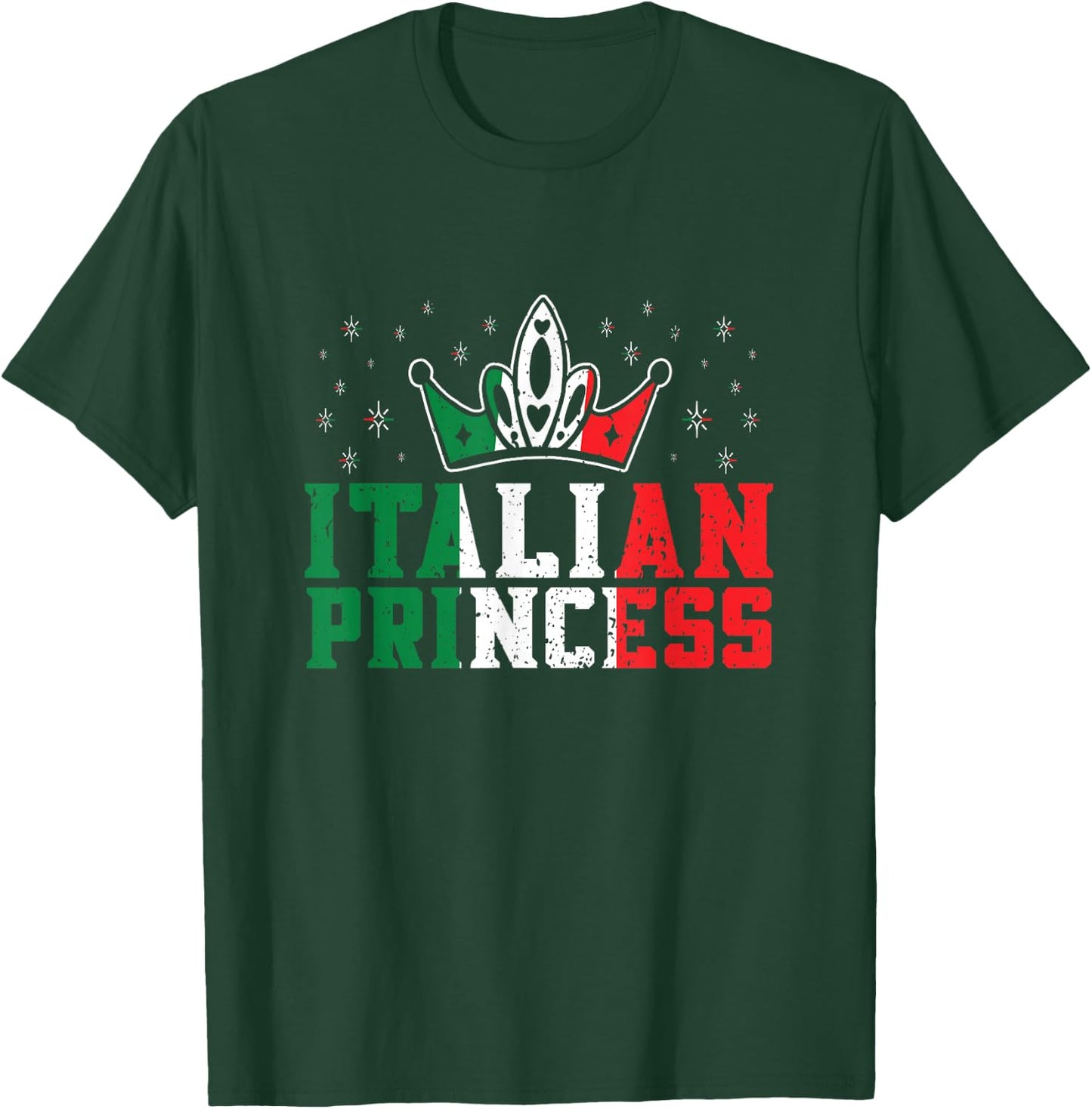 Italian Princess Flag of Italy Travel Italy T-Shirt - T-Shirt | Forest