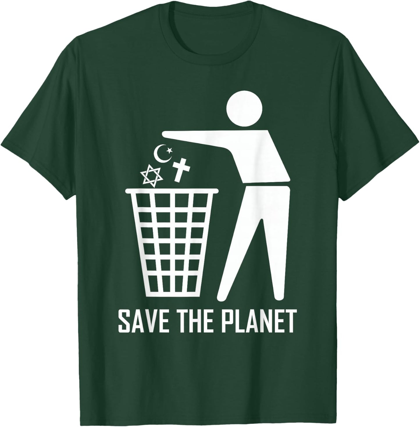 Save The Planet Trash Religion War, Spread Love And Peace T-Shirt - T-Shirt | Forest
