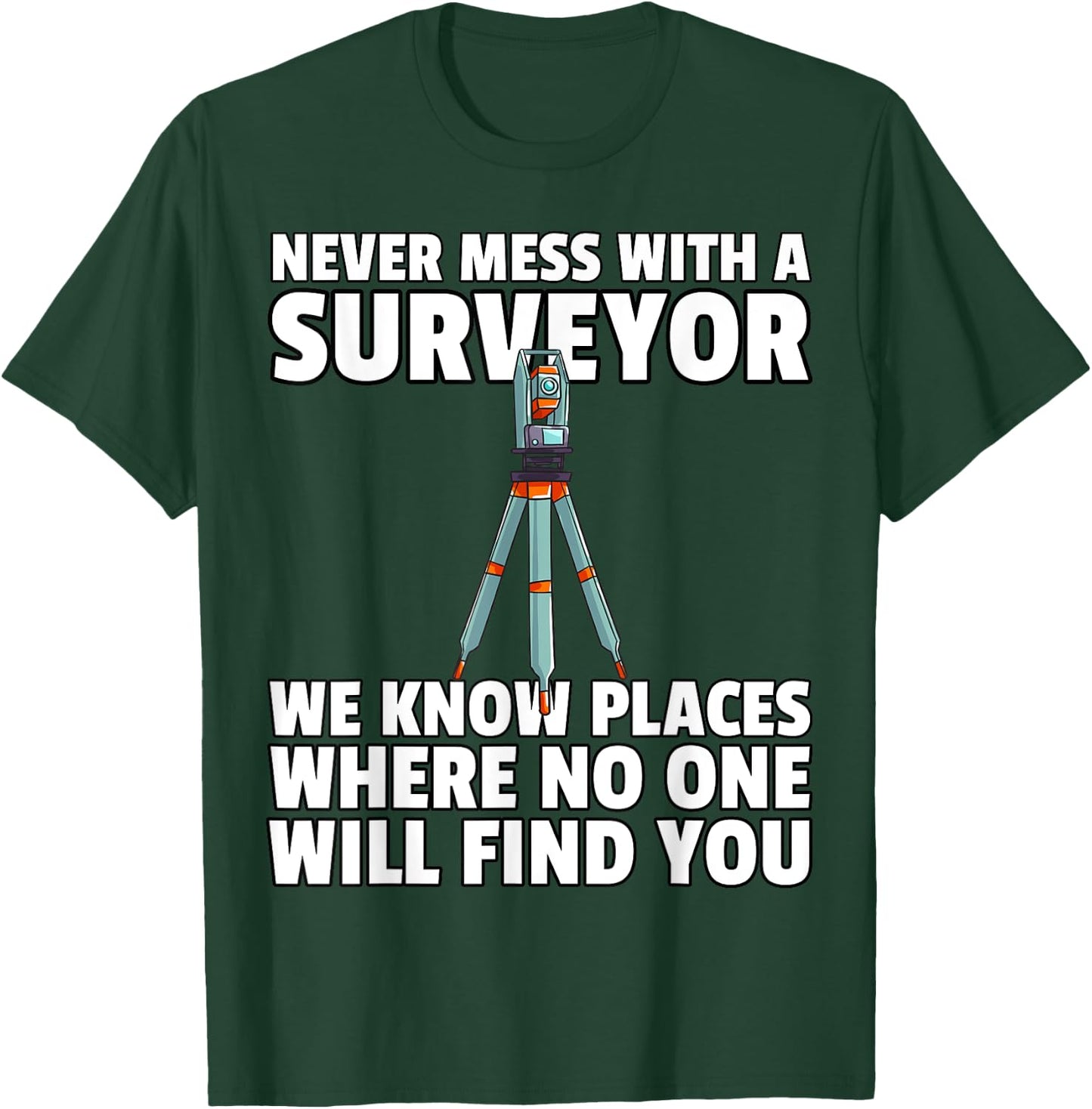 Land Recorder Technician Gift Cartogropher Surveyor T-Shirt - T-Shirt | Forest