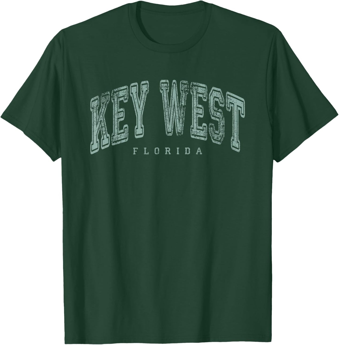 Key West Florida Keys Vintage Retro US City State Travel T-Shirt - T-Shirt | Forest