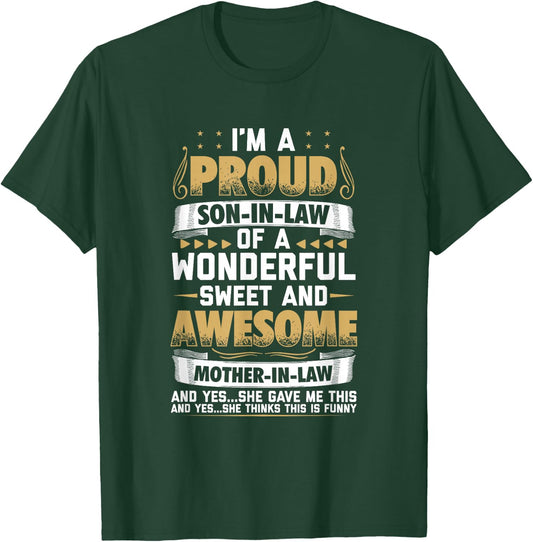 Funny Son in Law from Mother in Law T-Shirt - T-Shirt | Forest