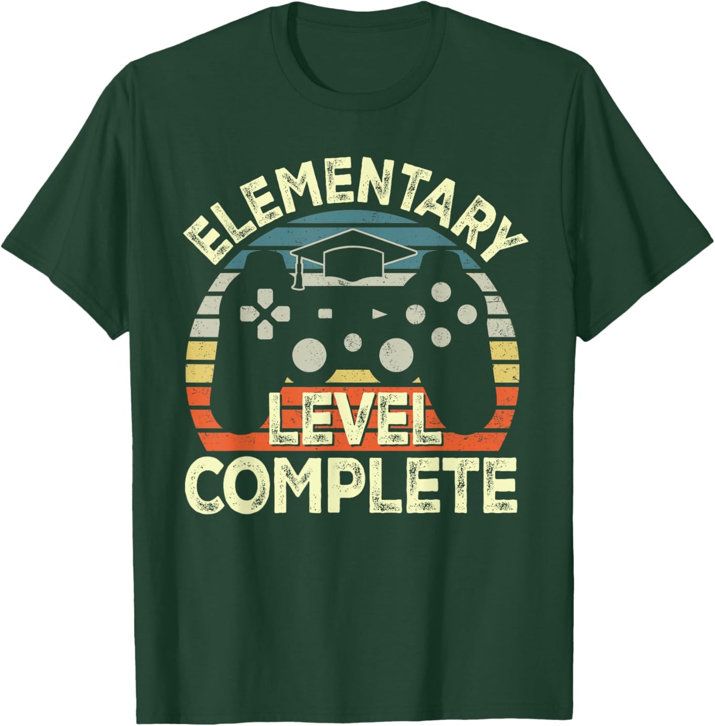Elementary Level Complete Video Game Last Day Of School Boys T-Shirt - T-Shirt | Forest