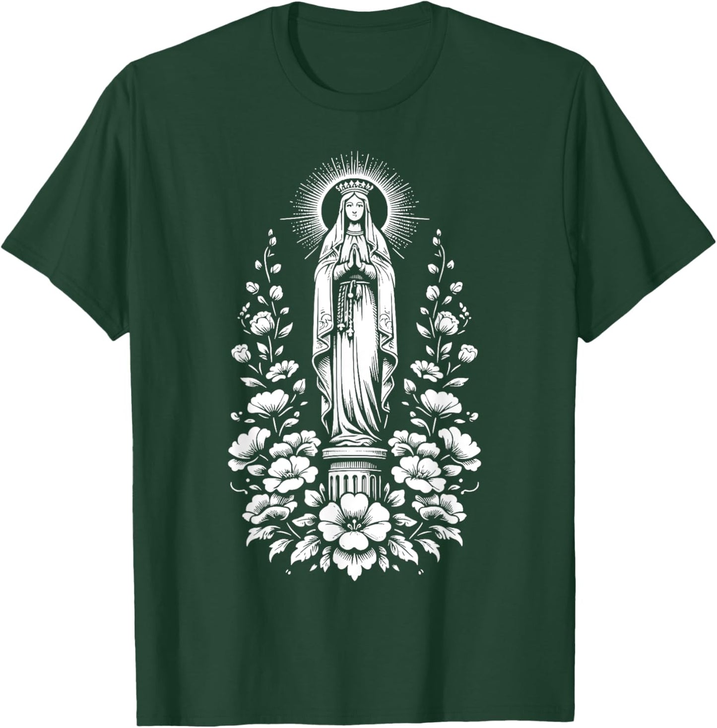 Our Lady of the Pillar Powerful Symbol Mother Saint Mary T-Shirt - T-Shirt | Forest