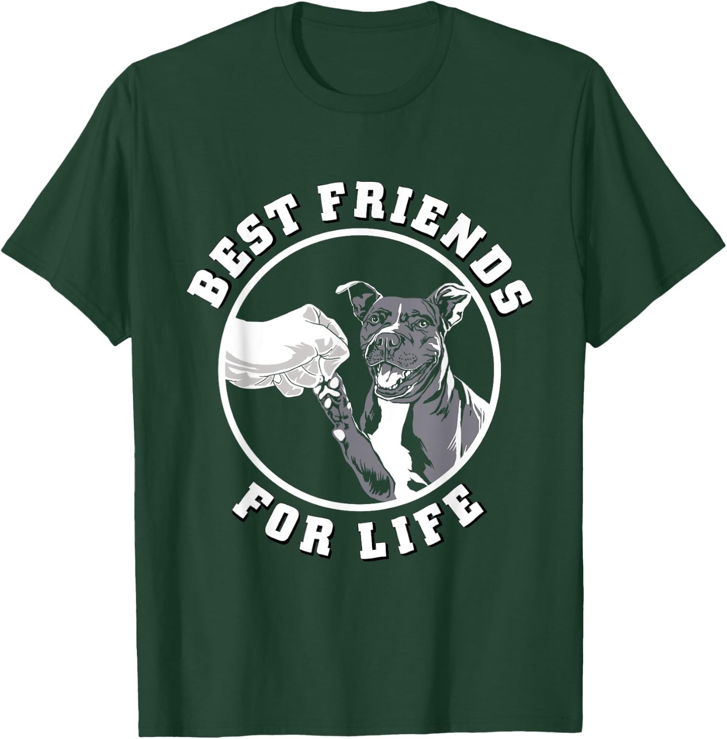 Pitbull Shirt Best Friends For Life Pet Dog Pit Bull Lover T-Shirt - T-Shirt | Forest