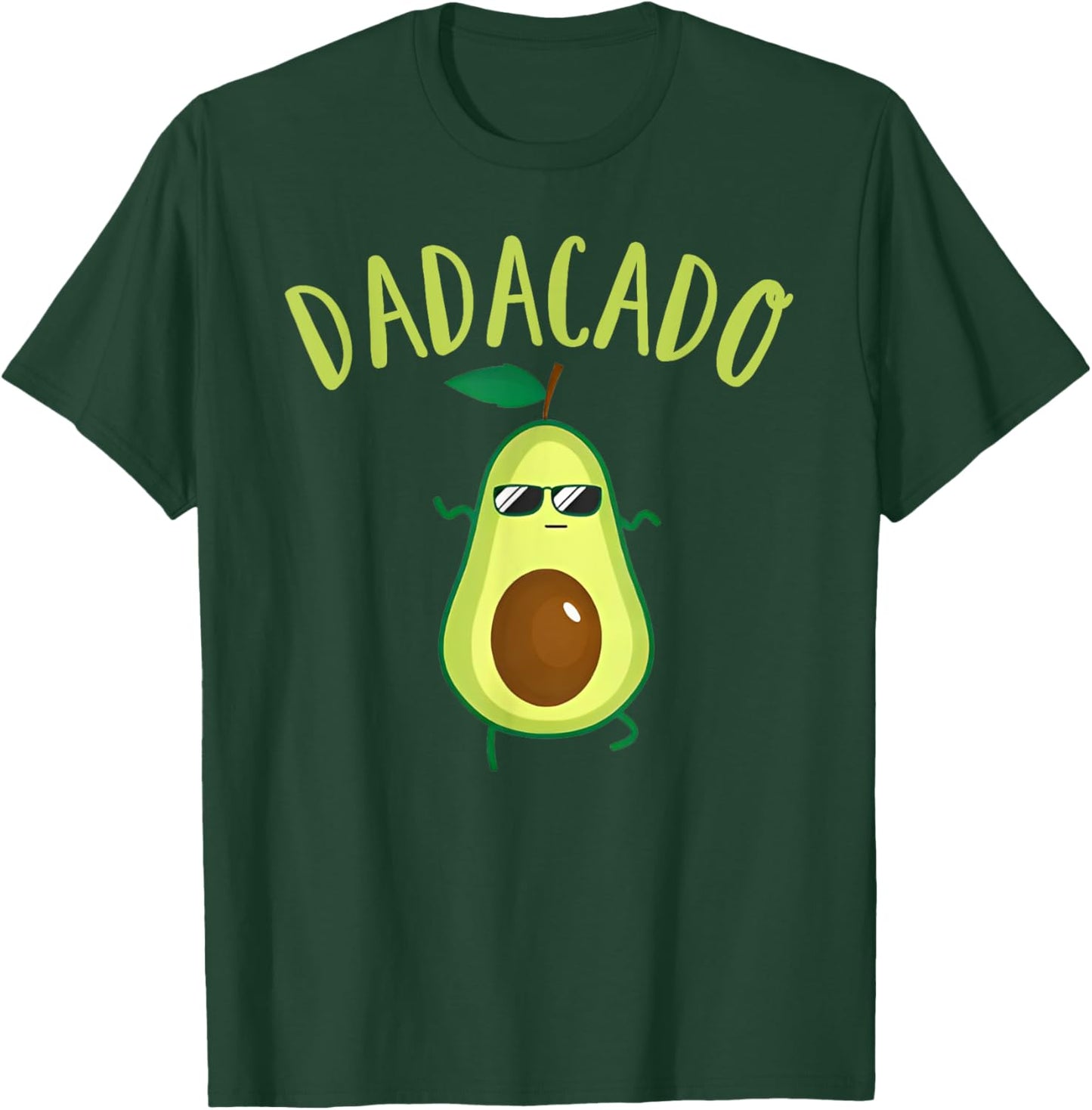 Dadacado Cute Daddy Avocado Pregnant Dad Father Day Gifts T-Shirt - T-Shirt | Forest