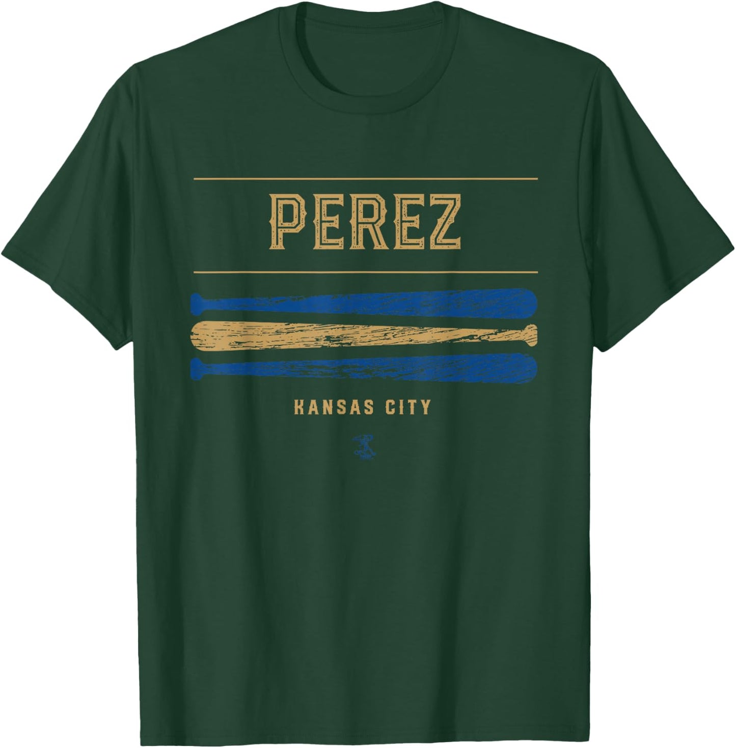 Salvador Perez Vintage Baseball Bat Gameday T-Shirt - T-Shirt | Forest