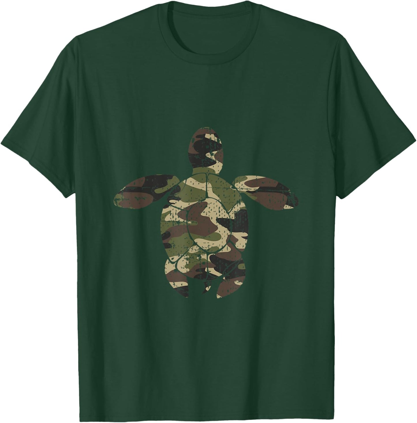 Camo Print Sea Turtle Shirt T-Shirt - T-Shirt | Forest