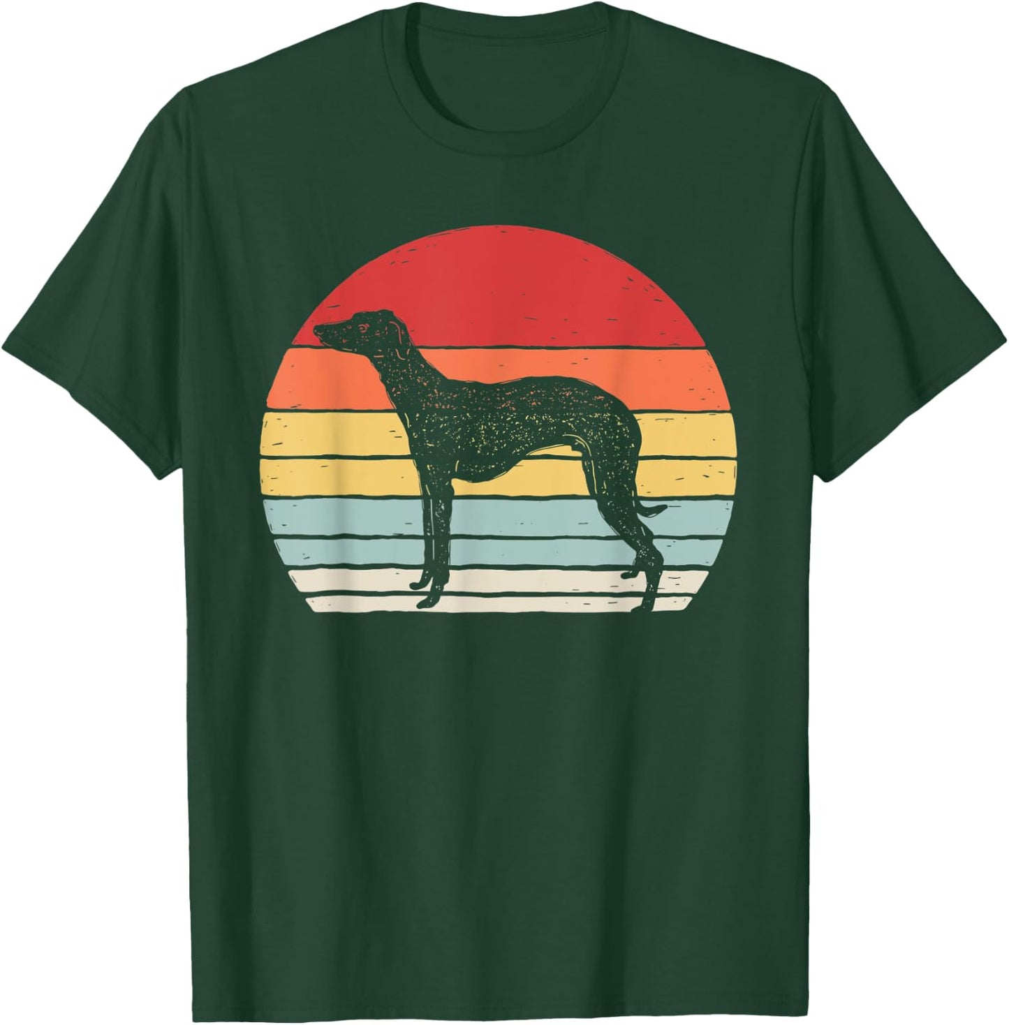 Vintage Retro Whippet Dog Men Women Kids T-Shirt - T-Shirt | Forest