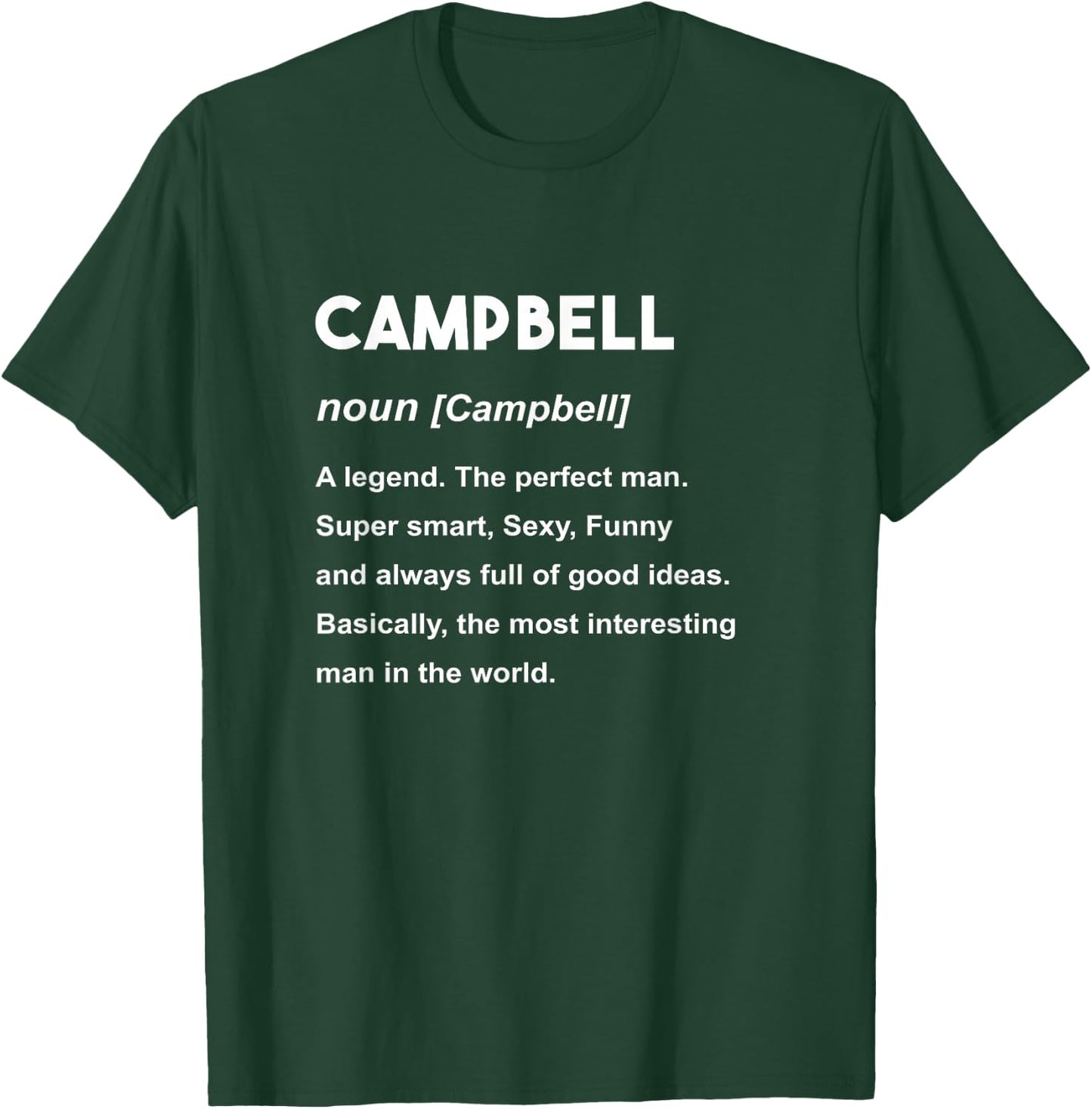 Campbell Name Shirt | Campbell T-Shirt - T-Shirt | Forest